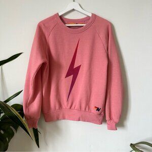 Aviator Nation Crew Neck Long Sleeve Sweatshirt Bolt Size XS